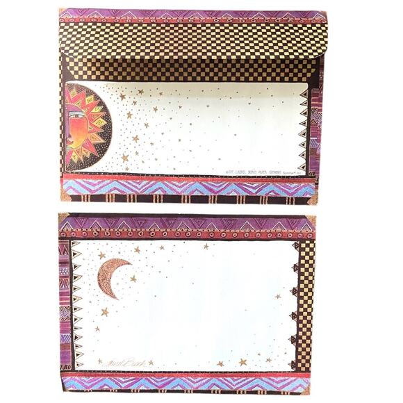 Laurel Burch Stationery Gypsy Spirit Ancient Moon Boho Folio Sheets Envelopes - Picture 5 of 8